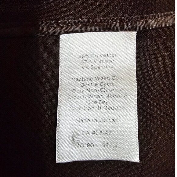 Talbots Heritage Fit High Rise Straight Leg Dress Pants in Coffee Bean Sz 6 - Picture 8 of 9